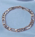 Pulsera Tejido Cartier o Fígaro Oro Dorado Talla 2107