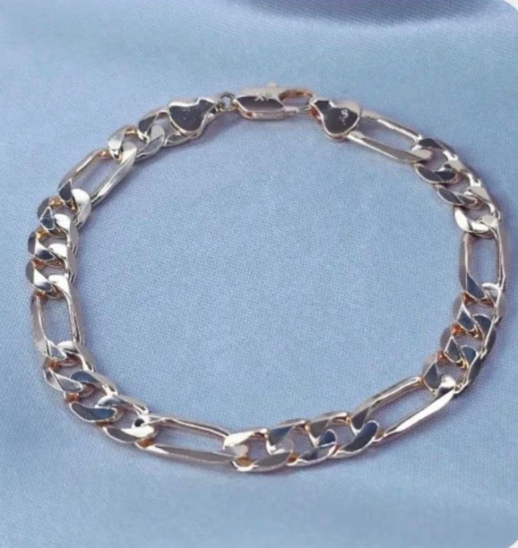 Pulsera Tejido Cartier o Fígaro Oro Dorado Talla 2107