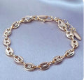 Pulsera Tejido Gucci Lisa Gruesa Oro Dorado Talla 2008